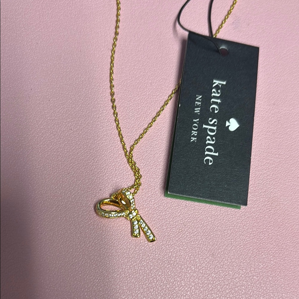 Kate Spade Gold Bow Pendant Necklace